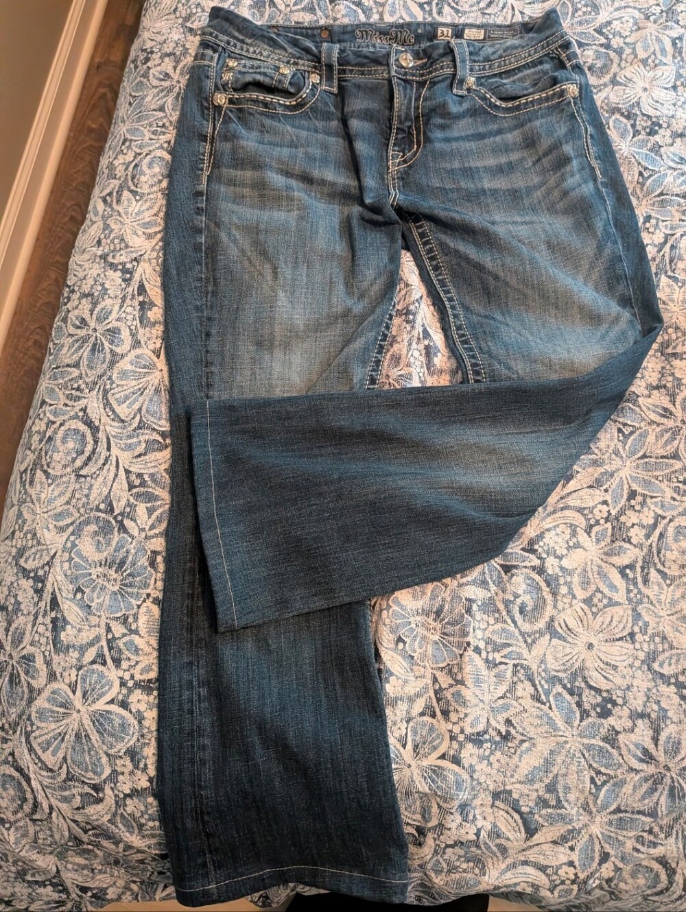 Miss Me Bootcut Bling Jeans Y2K